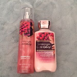 Never used thousand wishes shimmer spray & lotion